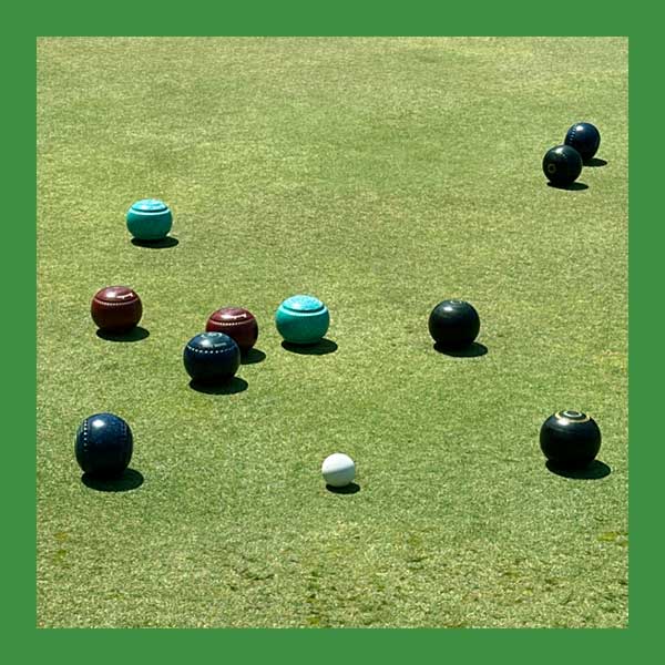Lawn bowls players using the Bowls Live Score system